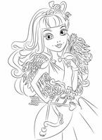 kolorowanki  Ever After High postać z bajki i lalka dla dziewczynki, malowanki do wydruku do pokolorowania kredkami nr  2